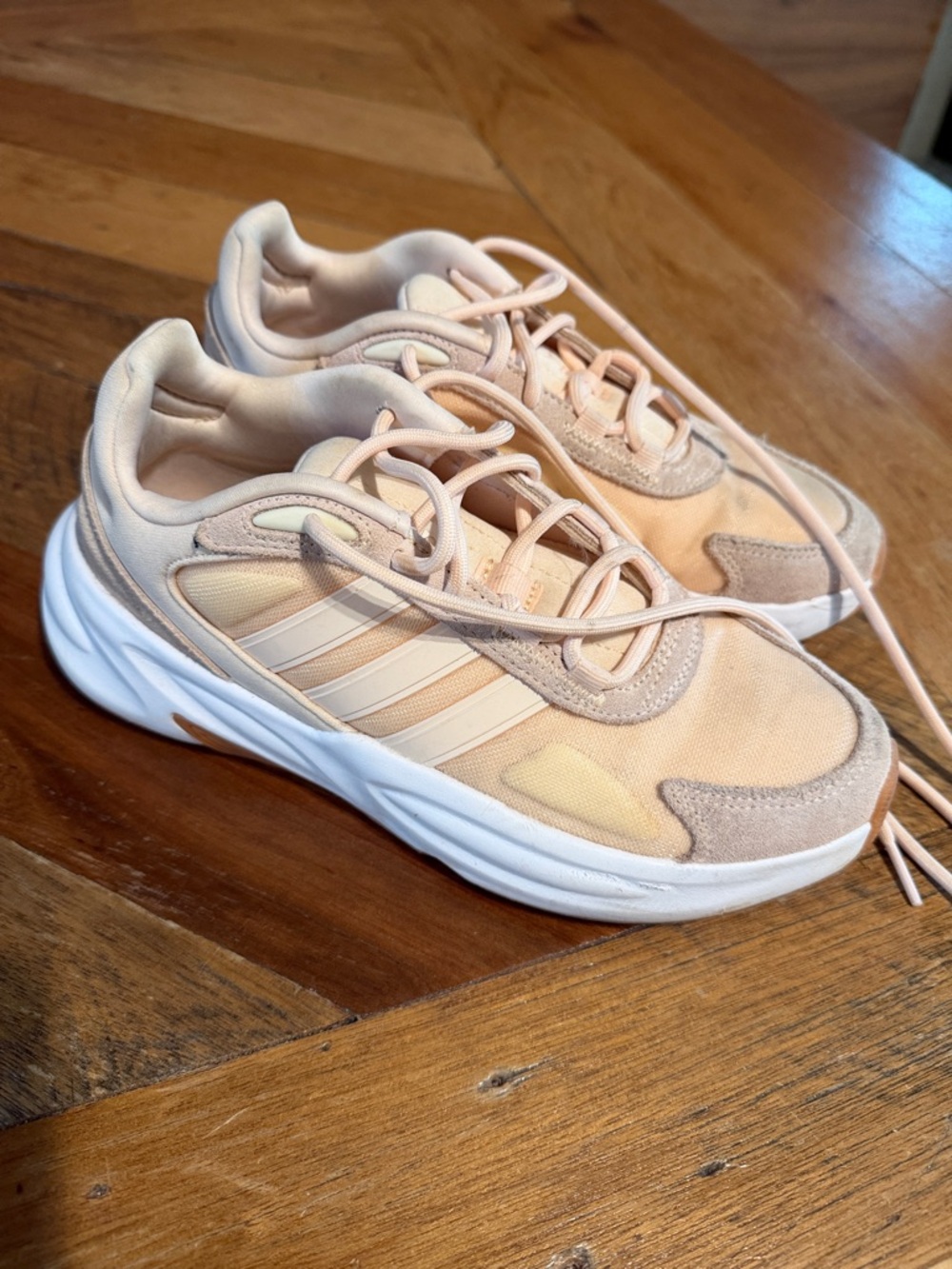Adidas Blush Peach Lace-Up Runner